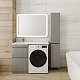 Style Line Тумба с раковиной под стиральную машину Даллас 110 L Люкс Plus серая – фотография-15